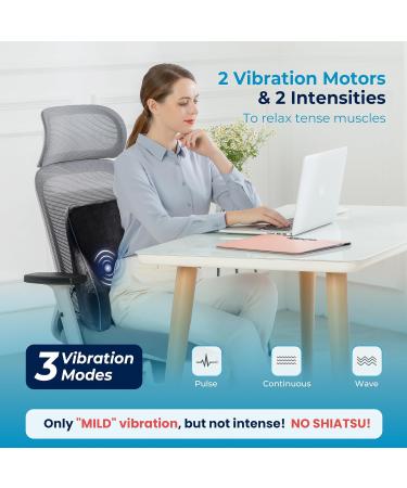 Comfier Massage Pillow for Back Pain Relief - 3 Massage Modes 2 Heat Levels Memory Foam Support for Home & Office - Buy Online on GoSupps.com