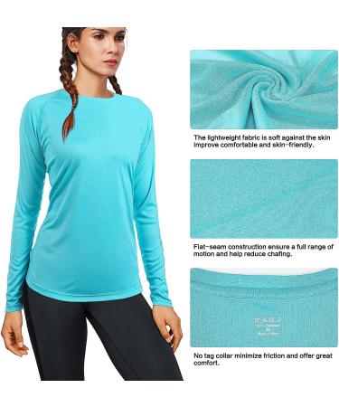 Women's UPF 50+ Long Sleeve UV Sun Protection Shirt - Blue Medium - Buy Online on GoSupps.com