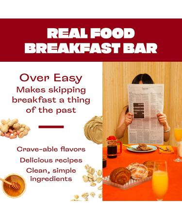 OVER EASY Peanut Butter Breakfast Bars | All Natural  Clean Ingredient Protein Bars | Breakfast & Cereal Bars | 12 Protein Snack Bars Gluten Free  Dairy Free  Soy Free Peanut Butter 12 Count (Pack of 1) - Buy Online on GoSupps.com