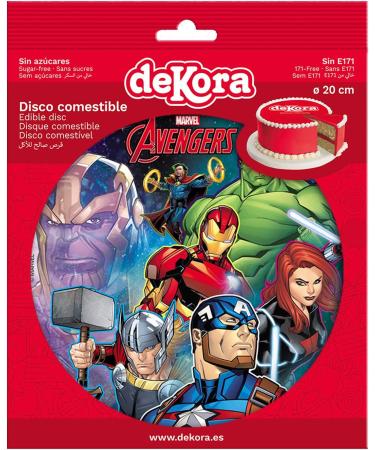 Dekora 236038 Avengers Edible Sugar Wafer Cake Topper 20cm - Buy Online on GoSupps.com