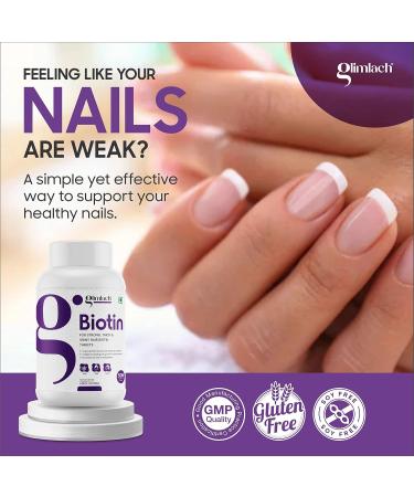 GLIMLACH Biotin 10000mcg Hair Growth Supplement for Men & Women 250 Veggie Tablets (Pack of 5 50 Tablets Each Jar) - Buy Online on GoSupps.com