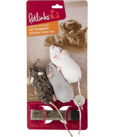 Petlinks Refillable Catnip Toys for Cats & Kittens - Set of 3 Fun & Stimulating Play - Multiple Styles in White, Brown, Grey - Buy Online on GoSupps.com