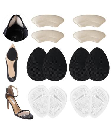 6 Pairs Heel Pads for Shoes Heel Grips for Womens Shoes Shoe Inesrts for Women Heel Inserts Liners Shoe Pads for Loose Shoe Beige New 2 Pairs Shoe Grips + Shoe Pads + Heel Liner