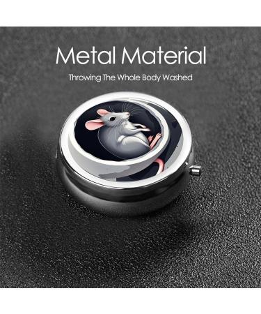 Portable Metal Pill Box - Mouse in The Hole | 3-Compartment Mini Organizer for Small Pills | Travel Essential with Hinged Fastening Design - Buy Online on GoSupps.com