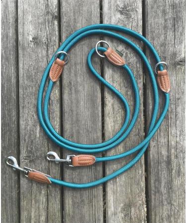 Leitengr n Adjustable Dog Leash for Small Dogs | 3M Light Devon Model with 2 Carabiners | Petrol Barrier Reef | 200g | Perfect for International Shipping - Buy Online on GoSupps.com