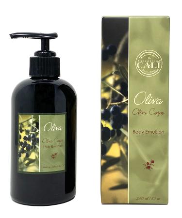 Baronessa Cali Oliva Green Corpo Body Emulsion Moisturizer with Italian Olive Oil Extracts - Replenishes and Revitalizes Skin - 8.5 Ounce Olive Body Lotion