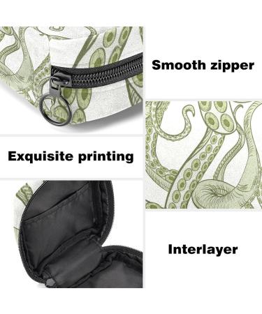 Womens Napkin Storage Pocket - Marine Life Octopus Pattern | Portable Menstrual Cup & Bandage Bags for Girls - Buy Online on GoSupps.com