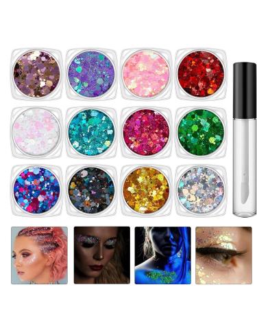 Face glitter for women face and body glitter luminous hair and body glitter 10ml skin-friendly cosmetics for girls carnival supplies - Buy Online on GoSupps.com
