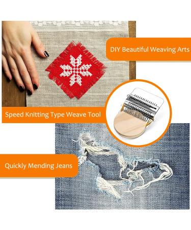 Speedweve Type Small Loom: Mini Mending Tool for Jeans, Socks & Clothes - DIY Weaving Arts (14 Hooks) - Buy Online on GoSupps.com