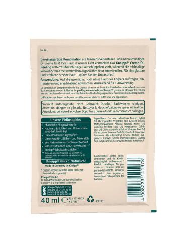 Kneipp Pampering Cream-Oil Peeling 40ml - Exfoliating Body Scrub for Soft Skin | Shop Internationally - Buy Online on GoSupps.com
