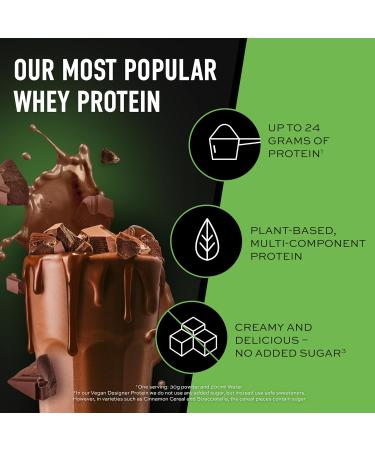 ESN Vegan Designer Protein Powder Milky Chocolate 2 x 910 g Can + Free Shaker - Muscle Building and Recovery Milky Chocolate 910 g (Package of 2) - Buy Online on GoSupps.com