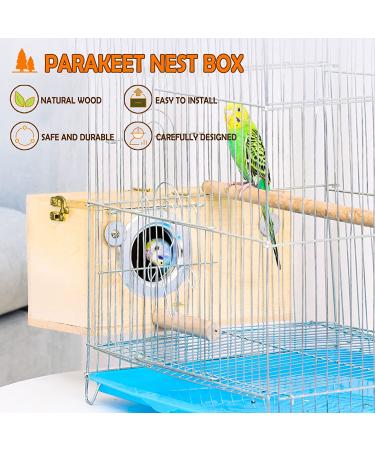 Parakeet Nest Box for Breeding - Ideal for Budgies, Cockatiels, Lovebirds, and More - Buy Online on GoSupps.com