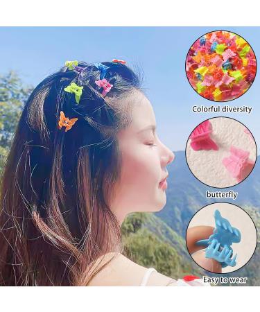 CLDURHGE 100 Pieces Colorful Flower Hair Clips Mini Plastic Hair Clips Small Hair Clips Girls Colorful Hair Clips for Baby Girls Girls Women Random Colour - Buy Online on GoSupps.com