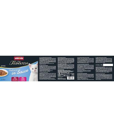 Animonda Vom Feinsten Kitten Wet Cat Food in Sauce | 24 x 85g Mixed Pack | Premium Nutrition for Kittens - International Shipping Available - Buy Online on GoSupps.com