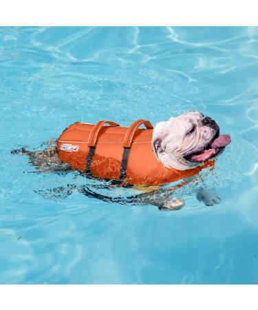 Kyjen Outward Hound Ripstop Life Jacket for Dogs - Adjustable Quick Release Design | Size L Orange - Ideal for Safe Water Adventures - Buy Online on GoSupps.com