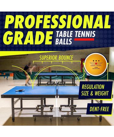 NIBIRU SPORT Ping Pong Paddles Set - Professional Table Tennis Rackets with Balls, Retractable Net, Posts, Storage Case - 4 Player Complete Set - Buy Online on GoSupps.com