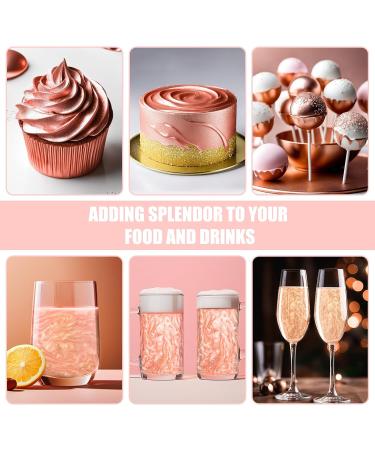 Wwtop Rose Gold Edible Glitter | 15g Tasteless Powder for Chocolate Cakes Cupcakes Drinks & More - Buy Online on GoSupps.com