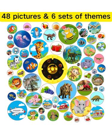 Steemjoey Children's Projector Flashlight - 48 Animal Patterns | Educational Slide Show Toy for Kids - Dinosaurs Marine Animals & More - Buy Online on GoSupps.com