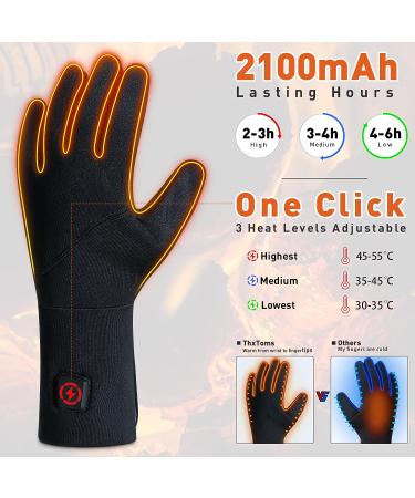 ThxToms Heated Gloves Liners - Ultra-Thin Hand Warmers for Men and Women - Touchscreen Winter Gloves for Hiking, Skiing, Riding, and Cycling - Medium Black - Buy Online on GoSupps.com