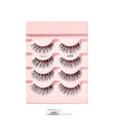 KISS Blowout Lash Collection 4 Pairs Reusable Artificial Eyelashes with Glue | Pageboy Style International Shipping Available - Buy Online on GoSupps.com