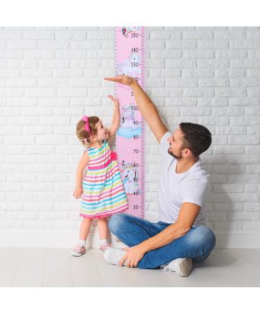 Heyu-Lotus Kids Height Chart 200X20CM - Removable Canvas and Wood Growth Chart for Boys Girls Bedroom Decoration (Unicorn 1) - Buy Online on GoSupps.com