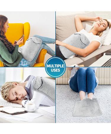 Cozy Electric Foot Warmer | Fast Heating Pillow for Foot Back & Body | Washable & Auto Shutoff | Ideal for Women - 40x40 Gray - Buy Online on GoSupps.com