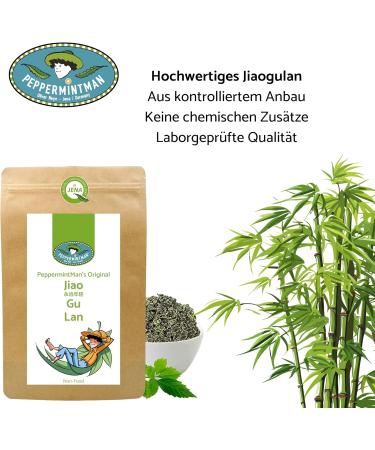 PeppermintMan's Original Jia Gu Lan | Herb of Long Life | Lab-Tested Quality | The Original from the Mountains of China | Whole Rolled Leaves (500 g) - Buy Online on GoSupps.com