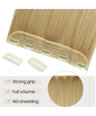 S-noilite Fashion 26 Inches Half Full Head One Piece Clip in Hair Extensions Dark Blonde mix Bleach Blonde - Buy Online on GoSupps.com