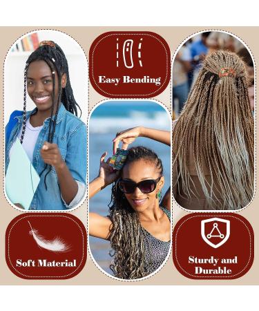 Spiral Lock Hair Tie Dreadlock Accessories - Colorful, Bendable Iron Wire Bands for Thick Curly Hair - 4 Pcs with Bags - Buy Online on GoSupps.com