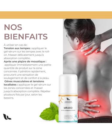 Mr.Aid - Produit naturel pour les petites urgences : maux de t te naus es chin ose douleurs cervicales et musculaires jambes lourdes excellent apaisant. - Buy Online on GoSupps.com