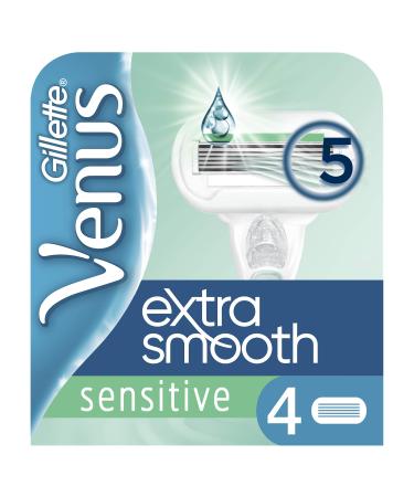 Gillette Venus Extra Smooth razor blades for women with moisture strip for skin protection 4 replacement blades