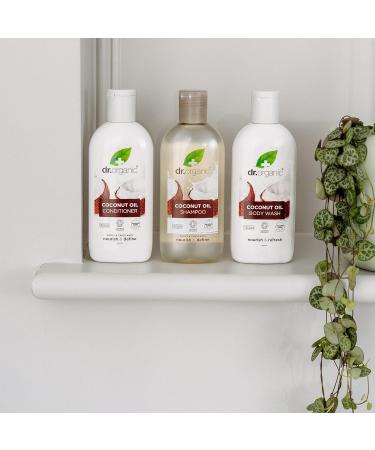 Dr Organic Virgin Coconut Oil Shampoo - 265ml | Natural, Vegan, Cruelty Free | Paraben & SLS Free, Hydrating Formula - Buy Online on GoSupps.com
