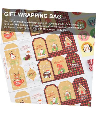 Cabilock Christmas Advent Paper Bags 1 Set Candy Bag Calendar Paper Bag Paper Bags Wrapping Bags Christmas Snack Bag - Buy Online on GoSupps.com