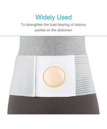 REAQER Adjustable Ostomy Hernia Belt - Unisex Stoma Support with Stoma Opening for Colostomy Bag - Prevent Parastomal Hernia - Waist 34.6-38.6 - Buy Online on GoSupps.com