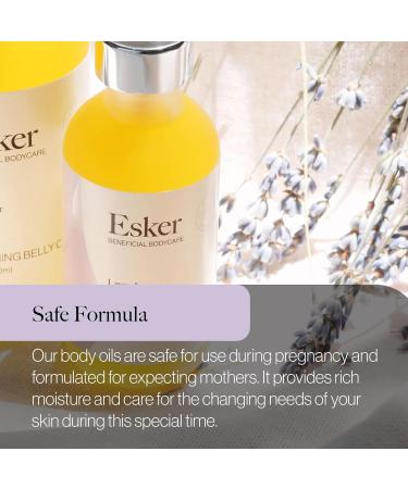 Esker Natural Soothing Belly Oil - Plant-Based Cruelty-Free Clean Beauty (2 oz) for Pregnancy Relief - Buy Online on GoSupps.com