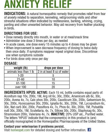 HomeoPet Anxiety Relief 15 ml | Natural Pet Calming Solution - Buy Online on GoSupps.com