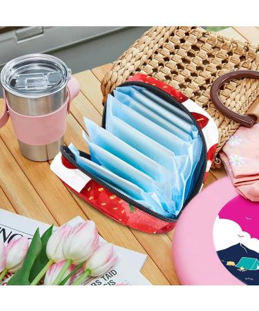 Multicolored Portable Storage Bags for Women's Bandages & Menstrual Products - Cherry Berry Watercolor Style - Buy Online on GoSupps.com