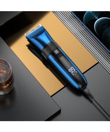 BarberBoss Cordless Self-Sharpening Trimmer - Waterproof, LED Display, Fast Charging, Ceramic Blades, 8 Color Comb Attachments - QR-2082 - Buy Online on GoSupps.com