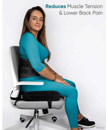 SNUGL Lower Back Support Belt for Women and Men - XXL Black | Sciatica Pain Relief, Lumbar Brace for Straight Posture - Buy Online on GoSupps.com