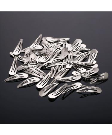 Hotop 50 Pack Snap Hair Clips | Hair Barrettes for Kids, Girls, and Women | 50mm (Silver) - Buy Online on GoSupps.com