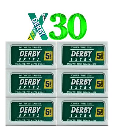 30 Derby Extra Professional Double Edge Razor Blades for straight razor