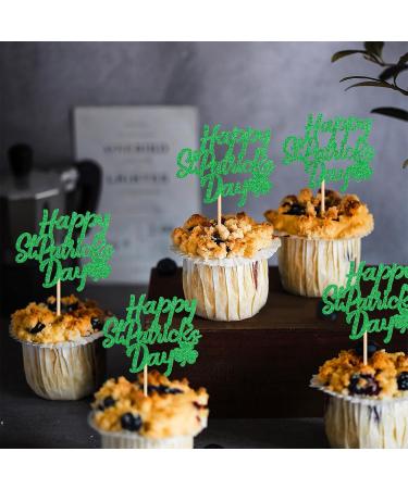 Keaziu 24 Pack Happy St. Patrick's Day Cupcake Toppers Lucky Four Leaf Shamrock Hat Cupcake Picks For Irish Festival Baby Shower Birthday Party Supplies Decoration 4 Black-12-new - Buy Online on GoSupps.com