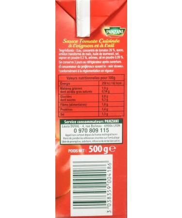 Panzani Sauce Tomate Ail et Oignon 500 g - Buy Online on GoSupps.com