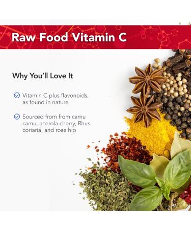 Physician's Strength Power-C - 90 Capsules - Raw Food Vitamin C + Flavonoids from Camu Camu Acerola Cherry Rhus coriaria & Rose Hip - Kosher - 30 Servings - Buy Online on GoSupps.com
