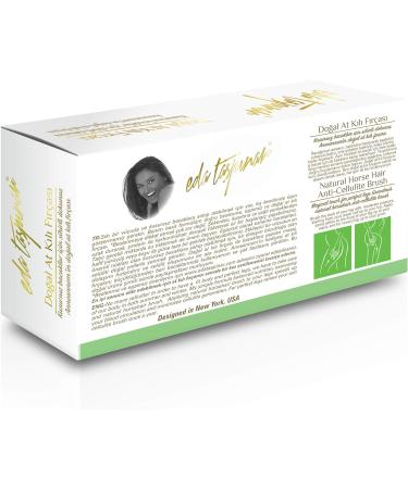 EDA Tasepin Dry Brush Set - Natural Horsehair Anti-Cellulite Body Peeling | Perfect Legs & Fit Body | Improve Lymph Function & Softer Skin - 2 Brushes in 1 Pack - Buy Online on GoSupps.com