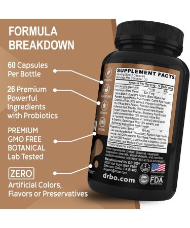 Colon Cleanse Pills - Natural Detox Supplement for Stomach Health | Herbal Wormwood Black Walnut & Clove - Intestinal Cleanser for Men Women & Kids - Buy Online on GoSupps.com