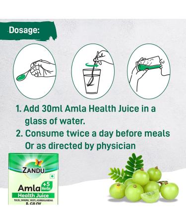 Amla + 5 herbs juice by Zandu - Buy Online on GoSupps.com