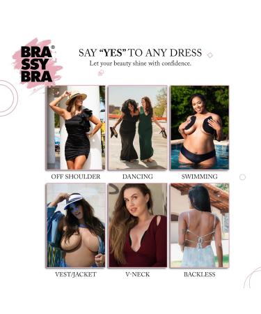 BrassyBra Little Extra Boob Tape for Women | Invisible Breast Lift for Large Breasts | Extra Support & Spill Prevention | Perfect for Backless & Off-The-Shoulder Dresses - Buy Online on GoSupps.com