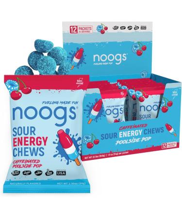 Noogs Strawberry Lemonade + Poolside Pop Caffeinated Sour Energy Chews Bundle - Caffeine Electrolyte Energy Gummies - 24 Total Packs - Buy Online on GoSupps.com