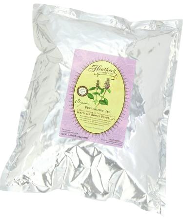 Organic Peppermint Tummy Tea by Heather's Tummy Care - Caffeine Free, 16 oz for Bowel Soothing Relief - Buy Online on GoSupps.com